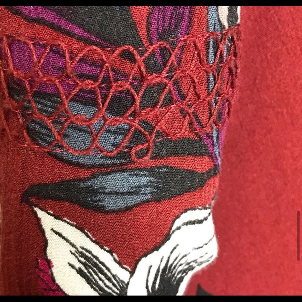 Free People Tree Swing Oversize Maroon Dress - Picture 7 of 11